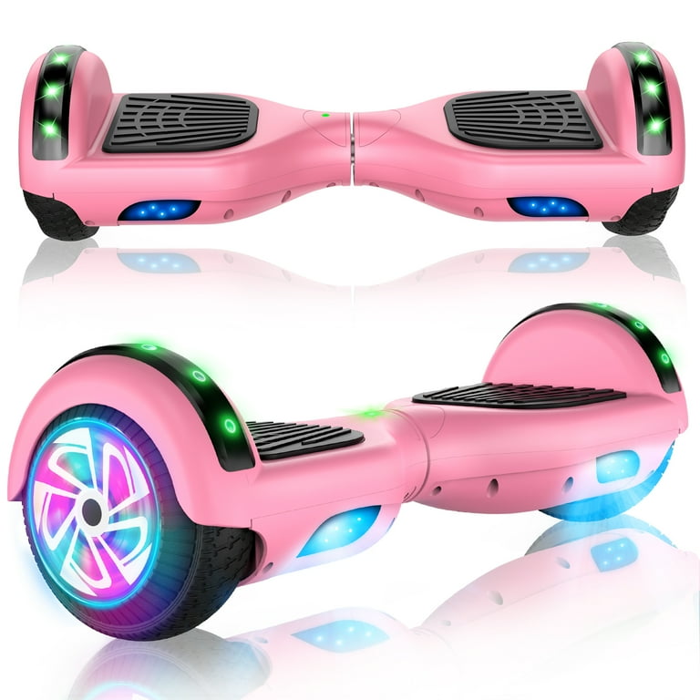 LIEAGLE Hoverboard for Girls Boys 6.5 Electric Balance Wheel Scooter with Wireless Speaker for Music Cool LED Lights for Fun Pink Walmart