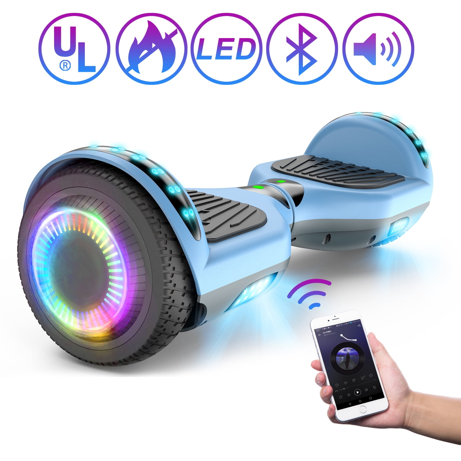 LIEAGLE Hoverboard for Kids Ages 6-12, 6.5 inch Bluetooth