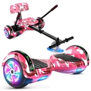 LIEAGLE Hoverboard with Hoverkart Set, 6.5 Tires 7.5mph & 6 Miles Self Balancing Scooter with Bluetooth and LED Lights, Great Gift