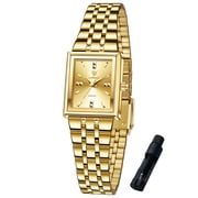 LIEBIG Gold Watches for Women Easy Read Ladies Quartz Waterproof Wrist Watch with Stainless Steel Strap