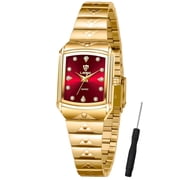 LIEBIG Small Gold Watches for Women Analog Quartz Waterproof Ladies Watch Fashion Dress Rectangular Womens Wrist Watch