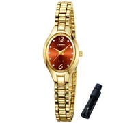 LIEBIG Small Gold Watches for Women Dainty Analog Ladies Quartz Watch Oval Case Waterproof