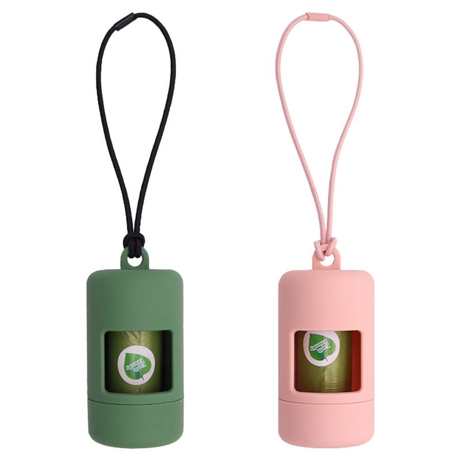 LIEISFEPER 2 Pcs Dog Poop Bag Holder with Dog Poop Bags for Walking