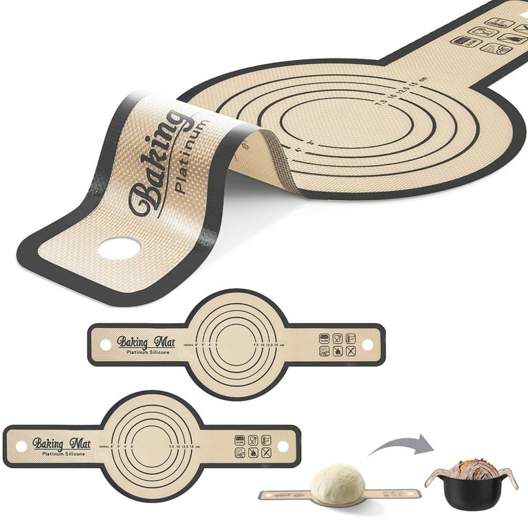 Silicone Bread Sling for Dutch Oven 2Pcs Non Stick Silicone Baking Mat Sling Heat Resistant Gray Dutch Oven Liner with Long Handle Reusable Silicone Baking Sheets for Transfer Dough Baking Walmart