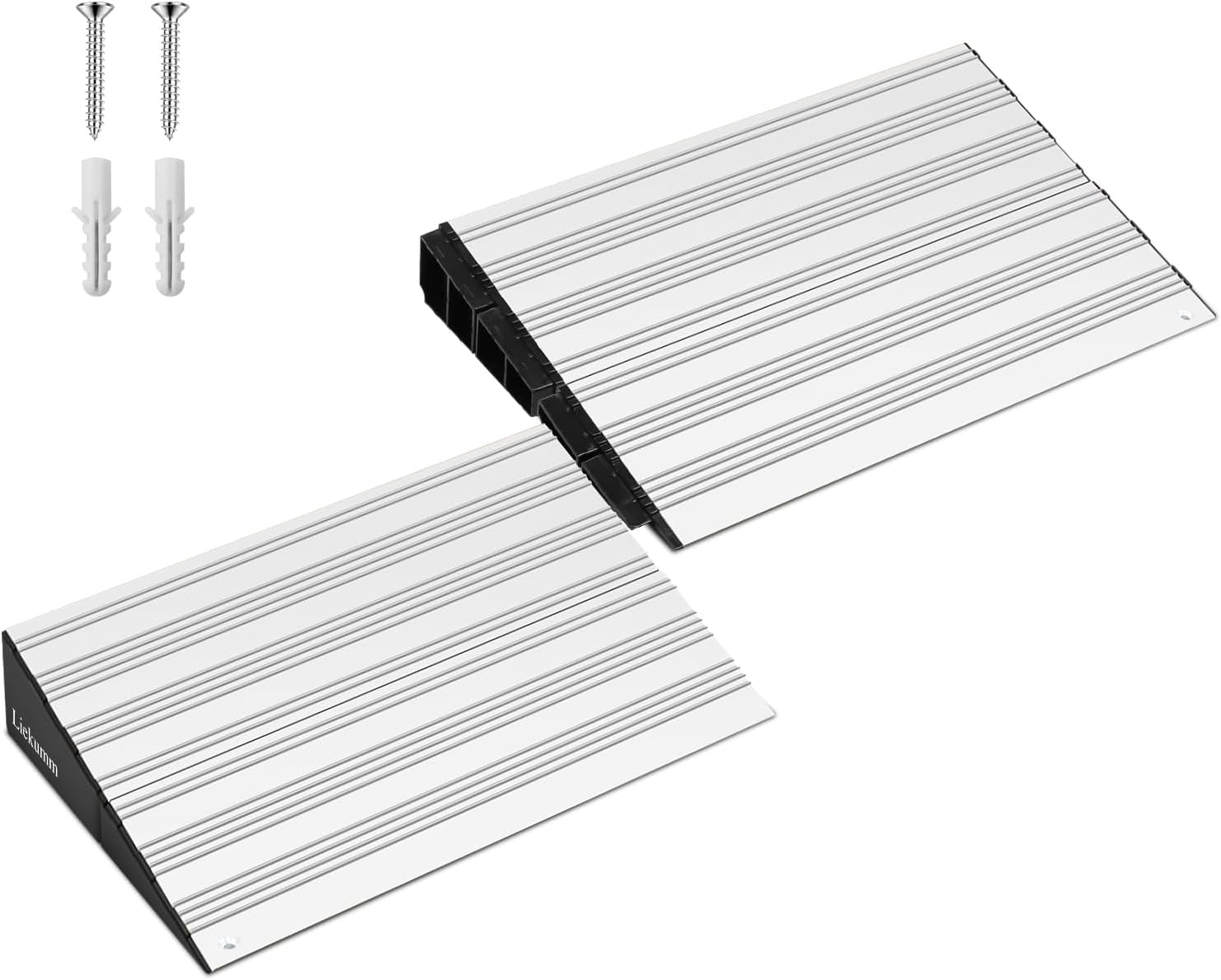 LIEKUMM 2 Inch Rise Aluminum Ramp, 2200lbs Capacity Door Threshold Ramp ...