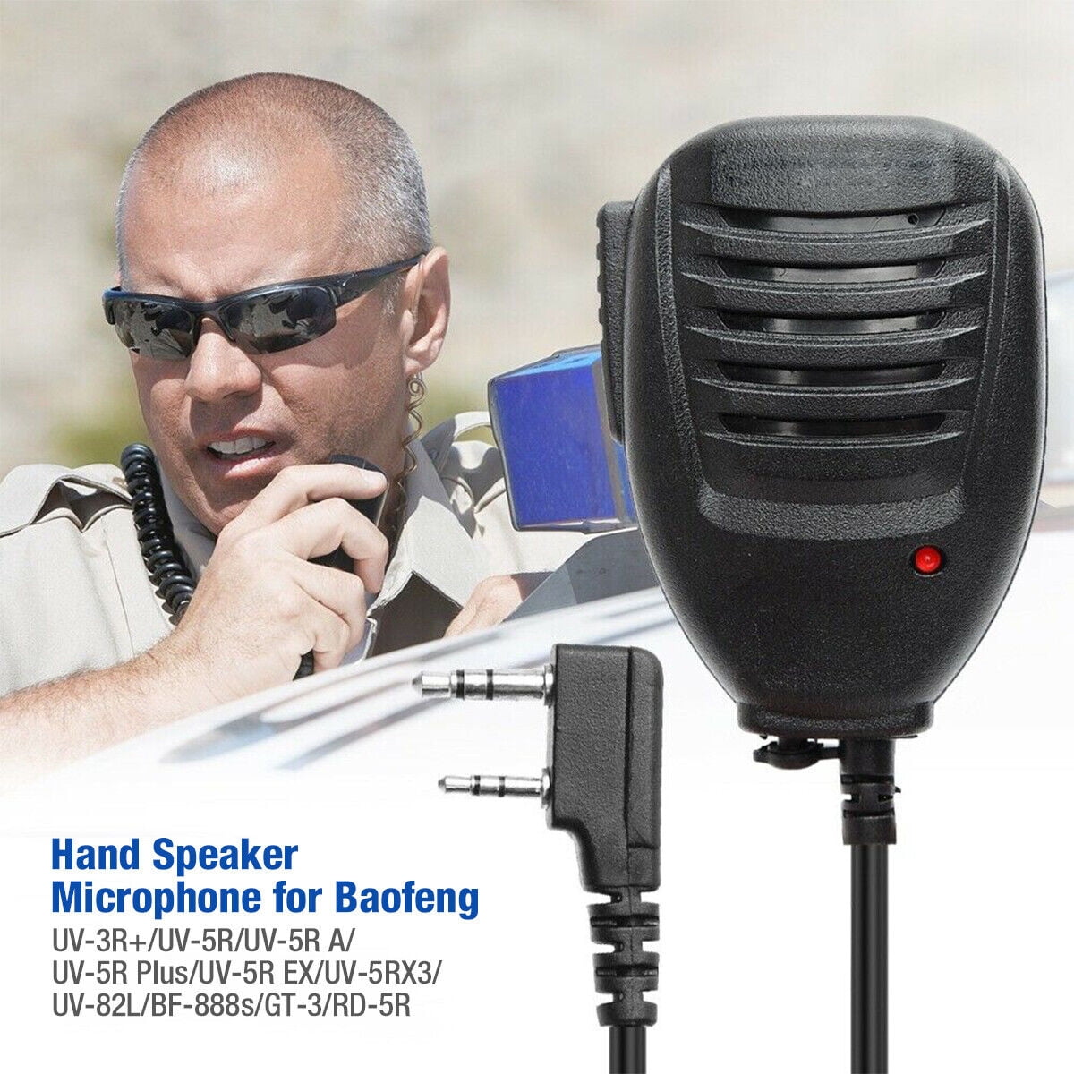 Amazon wodasen waterproof radio speaker mic shoulder microphone handheld ham radio hand mic for baofeng uv5r gt5r uv82hp bf888s bff8hp