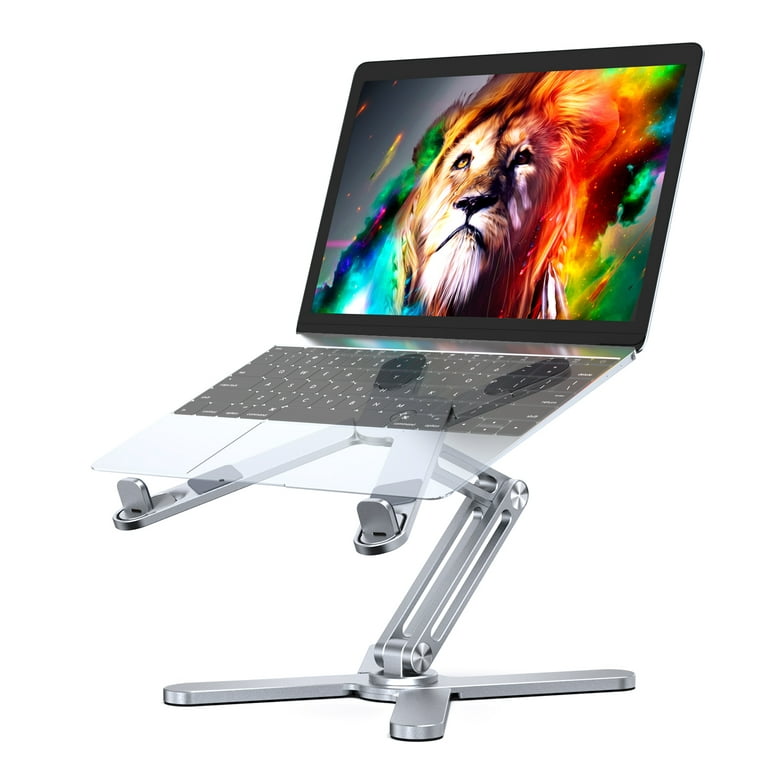 LIENS Adjustable Laptop Stand with 360 Rotating Base, Portable Laptop  Riser, Aluminum Laptop Stand for Desk Foldable, Ergonomic Computer Notebook  Stand Holder Fits All Laptops up to 16 inches 