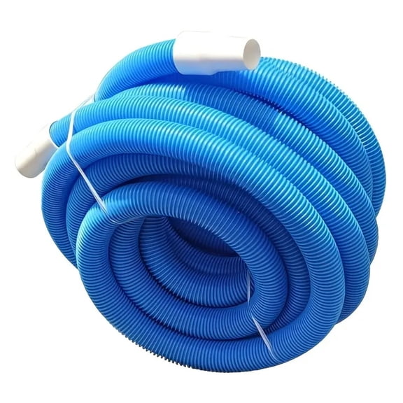 LIERTOUR 1.5 Inch x 50 Ft Pool Suction Hose, Threaded Cleaning Tube for Industrial Maintenance Gear Blue