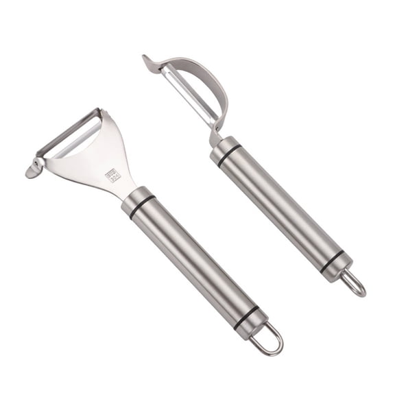 LIERTOUR 2-Piece Set High-End Stainless Steel Peeler Advanced Bow and Y-Style Vegetable Slicer for Social Culinary Prep Gear for Adults
