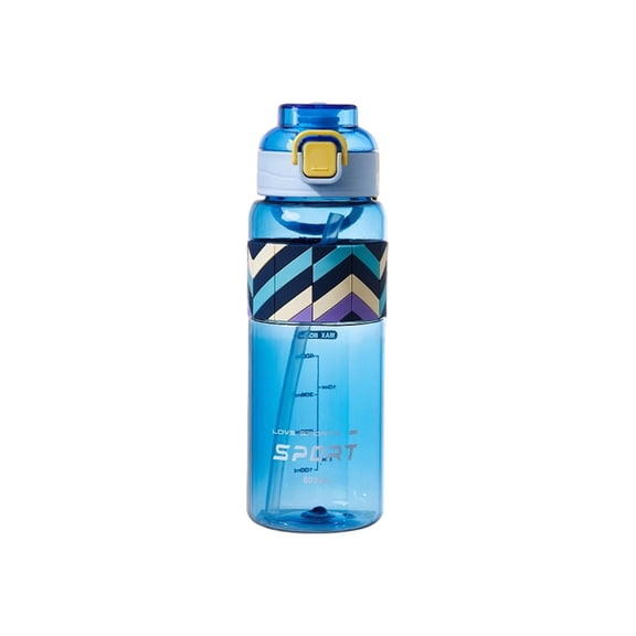 LIERTOUR 28.7 fl oz Scaled Water Bottle with Flip Top Lid and Carry Strap Leak Proof Portable Sports Jug for Gym Travel Adults Blue