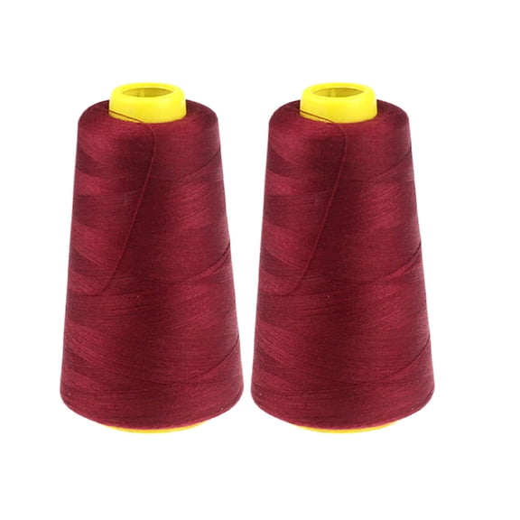 LIERTOUR 2pc Polyester Sew Thread 2300 Yards Pagoda Thread for Home Maintenance and Social Event Handcraft and Industrial Sew Gear and Fashion Studio Tool for adults Wine