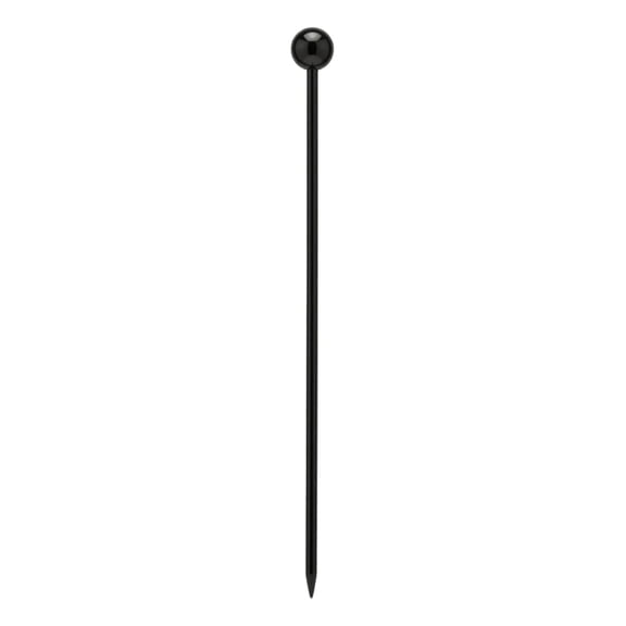 LIERTOUR 304 Stainless Steel Fruit Pick, Dessert Plate Decoration Fruit Skewer for Party Fruit Platter, Decorative Metal Appetizer Picks for Home And Events. Black