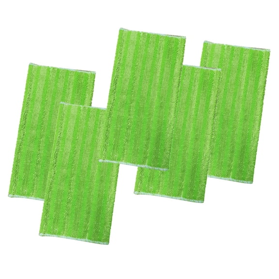 LIERTOUR 5-Pack High-End Reusable Mop Pads Advanced Wet and Dry Floor Cloth Replacement for Home Office Daily Gear for Adults Green