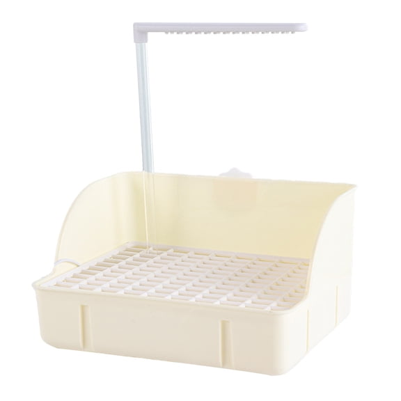 LIERTOUR Automatic Bird Bath with Circulating Water Pump Electric Parrot Shower Basin Durable Plastic Large Pet Bathing Tub for Parakeet Budgie Cockatiel Lovebird Finches White