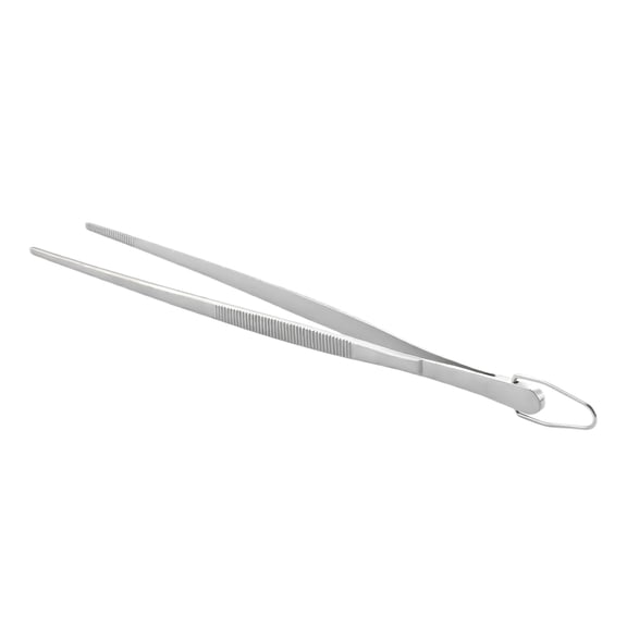 LIERTOUR Barbecue Grilling Tongs, Extended Stainless Steel with Non-slip Handle for Cooking Outdoor Party Grill, Silver Extra Long Heavy Duty Kitchen Tools, 1 Piece. Silver