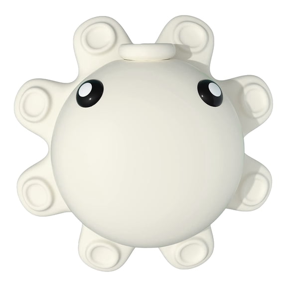 LIERTOUR Bathtub Overflow Drain Cover, Silicone Tub Overflow Drain Cover with Suction Cup Seal, Octopus Shaped Deep Soaking Bath Accessory for Adding Extra Water Depth. White