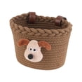 thumbnail image 1 of LIERTOUR Bicycle Basket with Cotton Rope, Cartoon Style Bike Storage Basket for Dolls and Toys Handmade Woven Front Handlebar Basket for Cycling Accessory Decor Coffee, 1 of 7