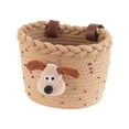 thumbnail image 1 of LIERTOUR Bicycle Basket with Cotton Rope, Cartoon Style Bike Storage Basket for Dolls and Toys Handmade Woven Front Handlebar Basket for Cycling Accessory Decor Khaki, 1 of 7