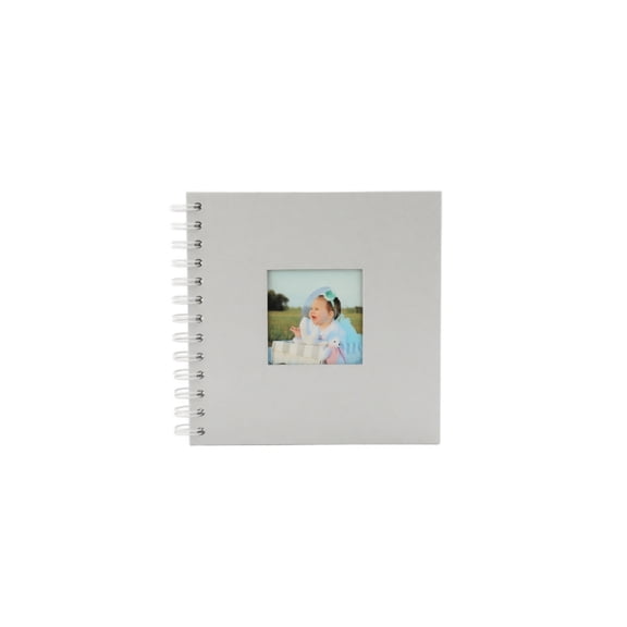LIERTOUR DIY Photo Album, Mini Square Memory Scrapbook with Plain Pages for Creative Keepsakes, Personal Journal for Travelers and Friends, 6.69 x 6.69 in White