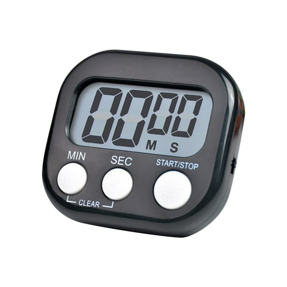 LIERTOUR Digital Kitchen Timer Management Electronic Clock Multifunctional Portable Stopwatch for Cooking Study Gym Workouts Outdoor Activities Tool Black