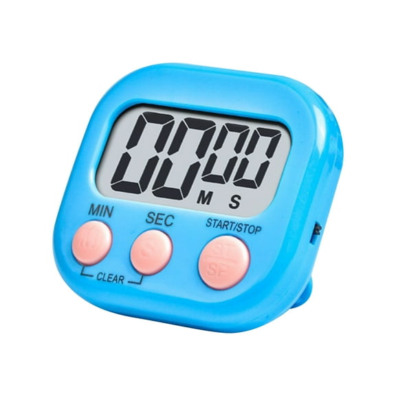 LIERTOUR Digital Kitchen Timer Management Electronic Clock Multifunctional Portable Stopwatch for Cooking Study Gym Workouts Outdoor Activities Tool Blue