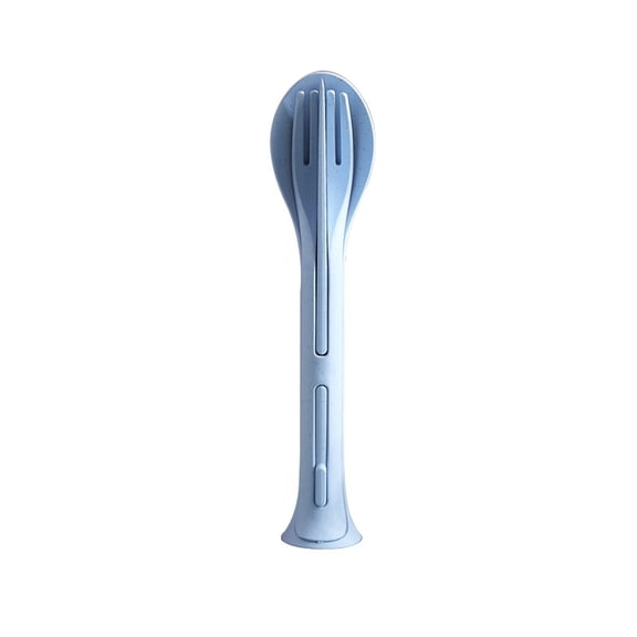 LIERTOUR High-End 3-in-1 Knife Fork and Spoon Set Advanced Portable Tableware with Case for Social Events and Travel Gear for Adults Blue