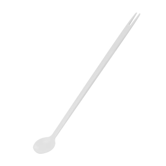LIERTOUR Kitchen 2 in 1 Multifunction Spoon for Cook and Tableware Spoon Fork for Home Maintenance and Social Event Food Prep Gear for Modern Office and Studio White
