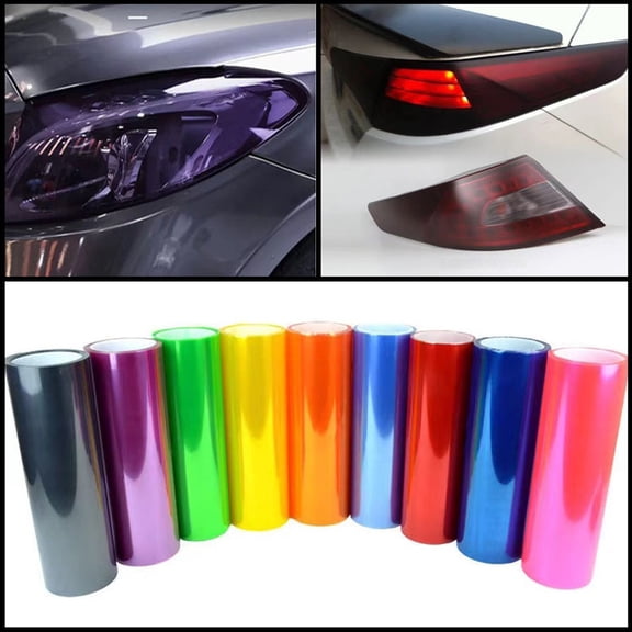 LIERTOUR Matt Black Car Light Tint Film 11.7 x 23.4 in Vinyl Sticker Sheet for Headlight Taillight Fog Rear Lamp Anti-scratch Translucent Smoke Black Wrap Film Gray
