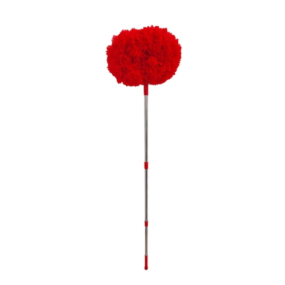 LIERTOUR Microfiber Ceiling Fan Duster Retractable Electrostatic Long Handle Extendable 15.7 to 55 Inches Slanted Head for High Ceilings Blinds Furniture Home Cleaning Red