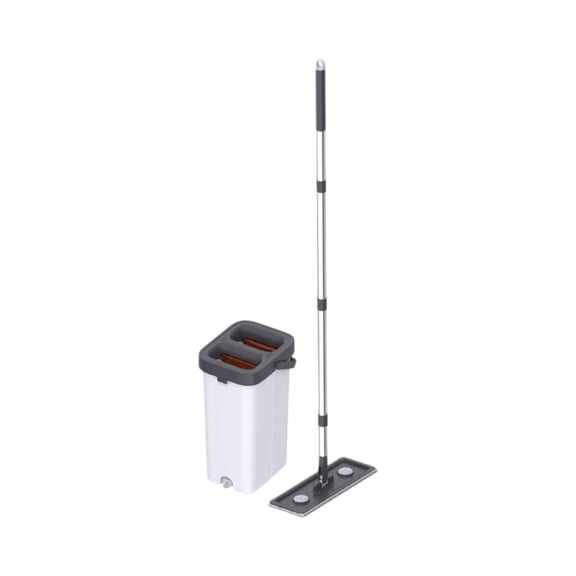 LIERTOUR No Hand Washing Flat Mop Dry and Wet Scrape Household Floor Cleaning Tool for Home Office Daily Use Gear for Adults White
