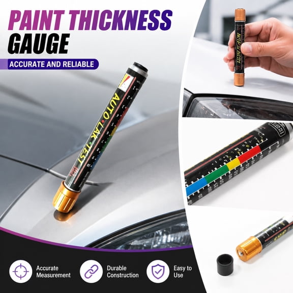 LIERTOUR Paint Thickness Gauge, Digital Coating Meter for Car Body Paint Inspection and Automotive Maintenance, Precise Measurement Tool, 1 Pack