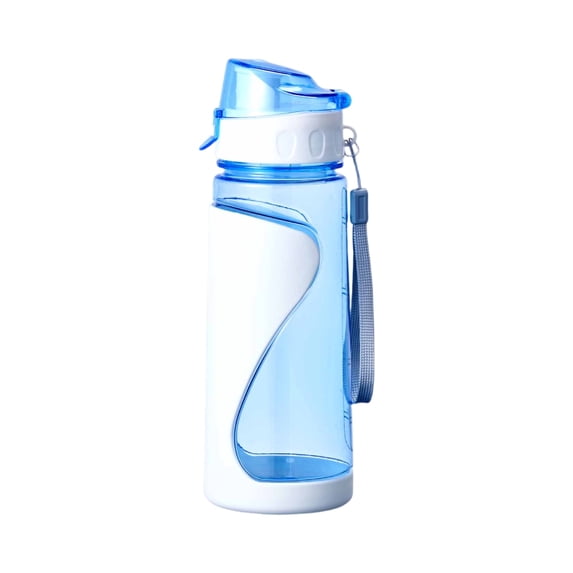 LIERTOUR Portable Double-Layer Water Bottle Drop Resistant and Leak-Proof Space Cup with Hanging Strap Gear for Adults