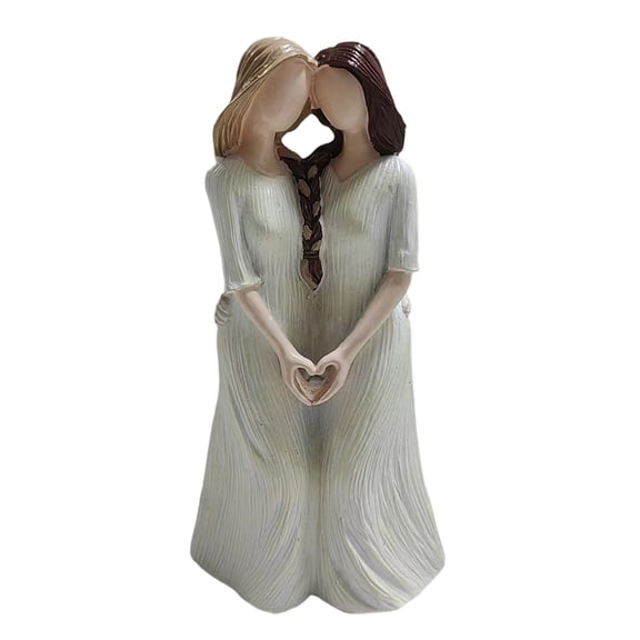 LIERTOUR Sisters Friendship Figure Statue, Hand in Hand Statuette for Best Friend Gift Home Table Decoration Resin Friendship Sculpture for Desktop Display Ornament
