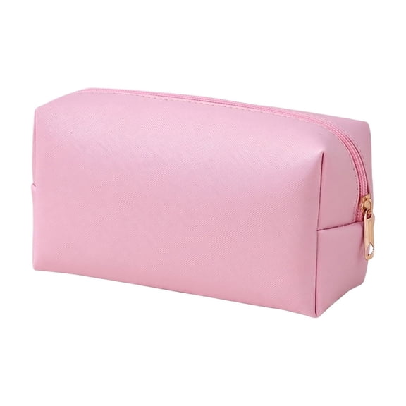 LIERTOUR Small Size Makeup Bag Portable Travel Cosmetic Storage Case and Makeup Organizer Pouch for Home Office Vanity Counter and Social Travel Pink