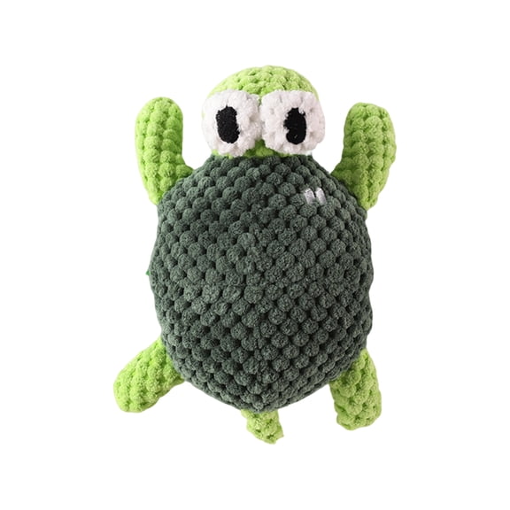 LIERTOUR Squeaking Dog Toy Plush Sea Animal Star Shaped Interactive Chewing Toy with Rope Knot and Sound Paper for Pet Teething and Play for Indoor and Outdoor Turtle