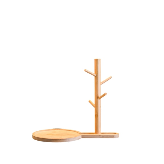 LIERTOUR Tree Branch Wooden Storage Rack, Creative Tabletop Ornament for Fashionable Home Decor, Stylish Desktop Jewelry and Key Organizer for Modern Interior.