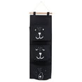 thumbnail image 1 of LIERTOUR Wall Hanging Storage Bag 3 Pocket Over the Door Organizer Foldable Fabric Hanging Pocket Organizer for Bathroom Bedroom Closet Dorm Room Essentials Dark Gray Multicolor, 1 of 4