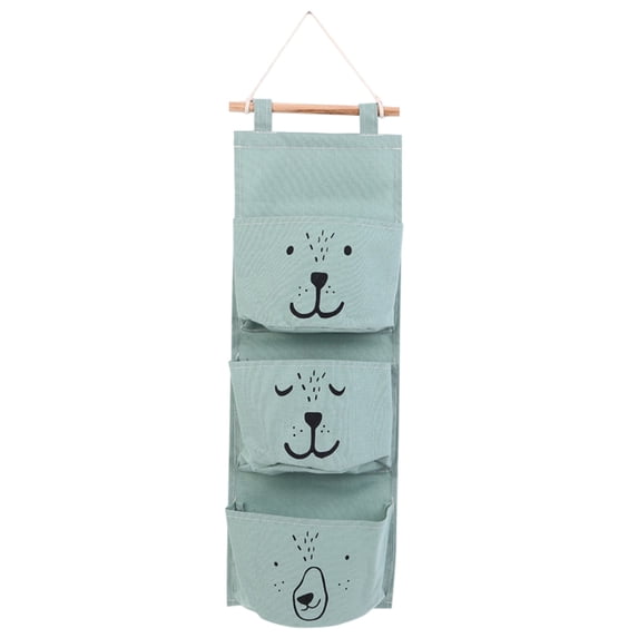 LIERTOUR Wall Hanging Storage Bag 3 Pocket Over the Door Organizer Foldable Fabric Hanging Pocket Organizer for Bathroom Bedroom Closet Dorm Room Essentials Dark Gray Multicolor