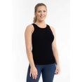 thumbnail image 1 of LIETIAN Women's Reversible High Neck/Scoop Back Shaping Tank Top – Seamless, One Size Fits 0-12, Perfect for Layering, 1 of 11