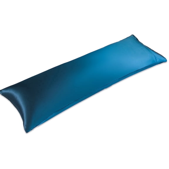 LIFCOM Satin Pillowcase Set of 1 for Hair and Skin, Silky Body Pillow Case with Envelope Closure ,20"×54", Teal