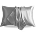 thumbnail image 1 of LIFCOM Satin Pillowcase Set of 2 for Hair and Skin, Silky King Pillow Case with Envelope Closure ,20"×40", Silver Gray, 1 of 6