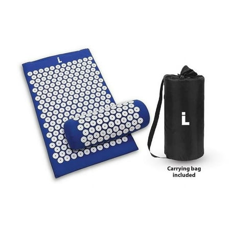 LIFE AUTHENTICS LA-ACUPB01-BL LIFE AUTHENTICS ACUPRESSURE MAT AND PILLOW WITH CARRY BAG