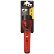 LIFE+GEAR LG124 Flashlight LED Lamp Alkaline Battery Red