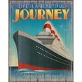 thumbnail image 1 of LIFE IS A BEAUTIFUL JOURNEY Retro Travel Wood 11x14 Box Travel Sign by Sixtrees, 1 of 1