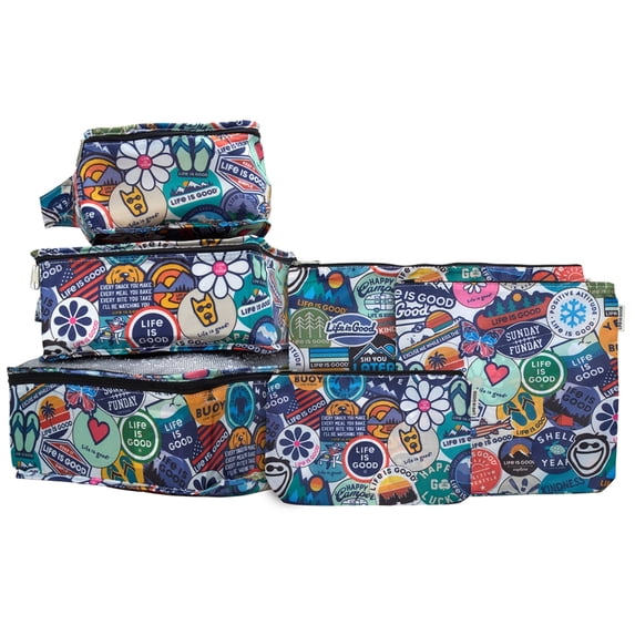 LIFE IS GOOD Packing Cubes Tear-Resistant Multifunctional Travel Organizer 6 Piece Set
