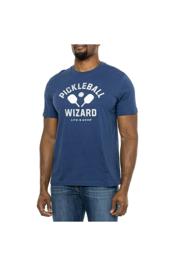 SHIRT MEN'S - 243 PICKETBALL SZ MEDIUM BLUE - TEE CREWNECK