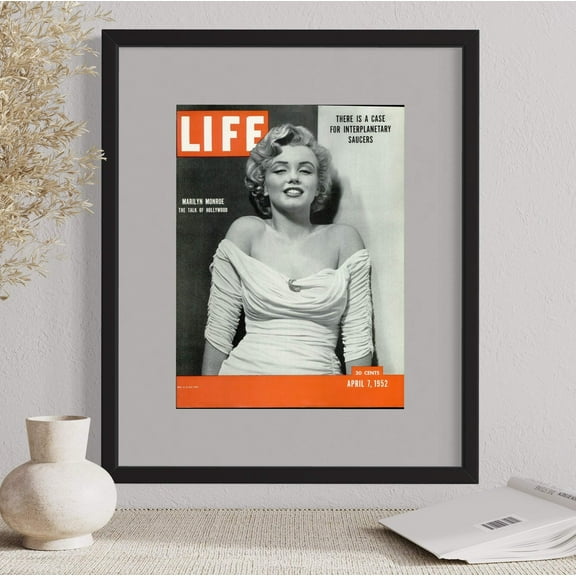 LIFE Magazine Picture Frame - Complete with Acrylic, Backing, and Gray Mat - Display Any Magazine