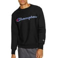 thumbnail image 1 of LIFE, Reverse Weave Script Crewneck - Black/Royal Blue, 1 of 4