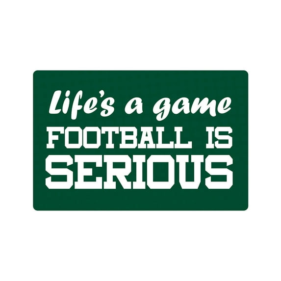 LIFE'S A GAME Aluminum Sign football season sports fan team game | Indoor/Outdoor | 10" Tall
