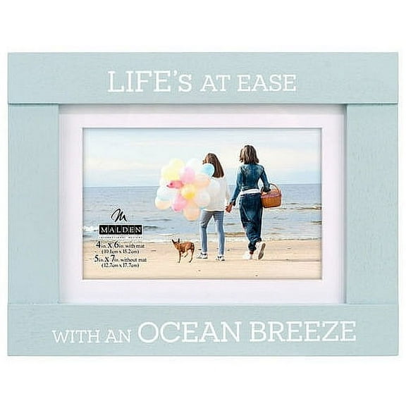 LIFE S AT EASE WITH AN OCEAN BREEZE 7x5 6x4 Frame by Malden - 4x6